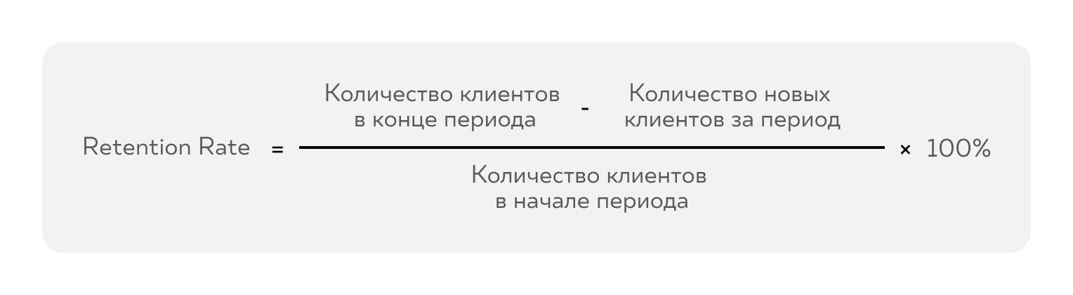 retention rate формула